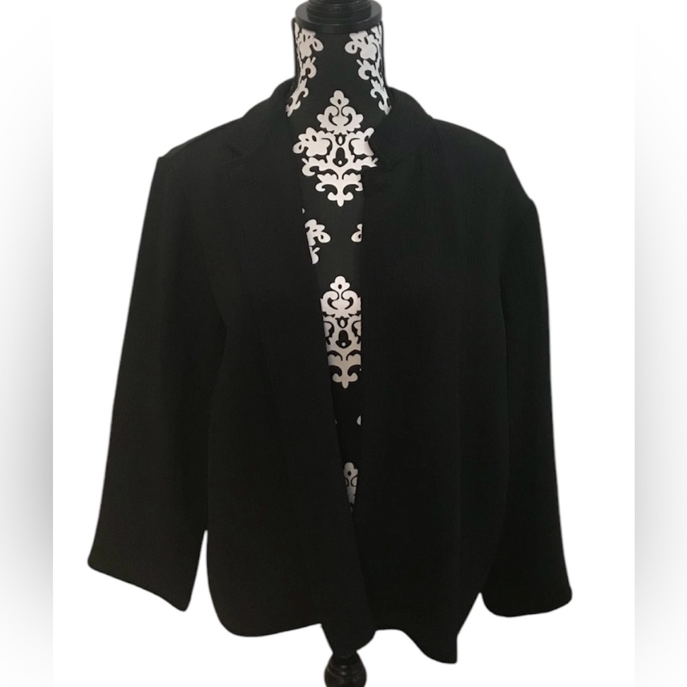 Eileen Fisher Black Open Blazer